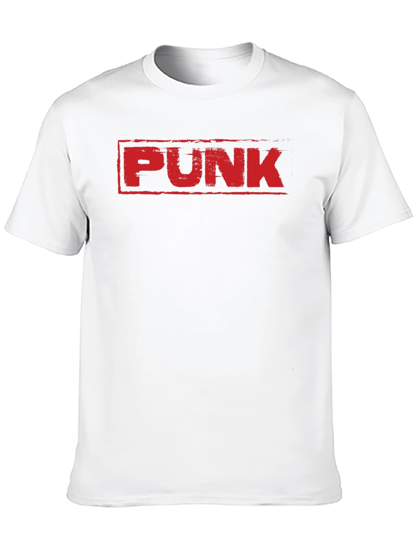 Punk Graphic T-Shirt - Bold Red Print on Black
