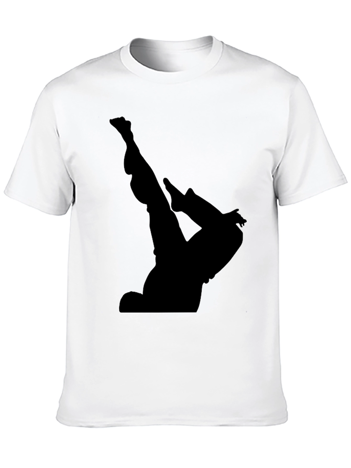 Mens Black T-Shirt with Acrobat Silhouette