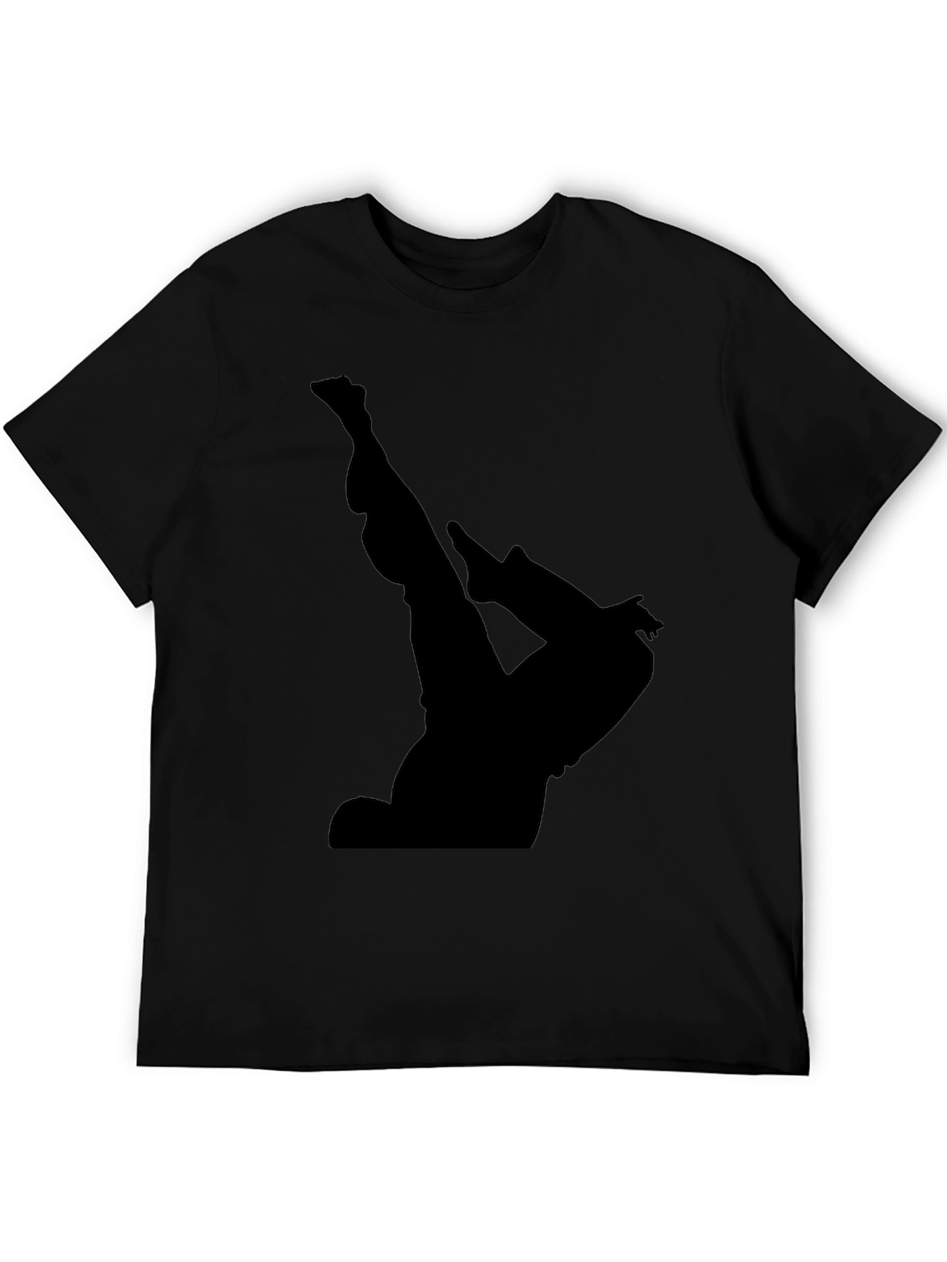 Mens Black T-Shirt with Acrobat Silhouette
