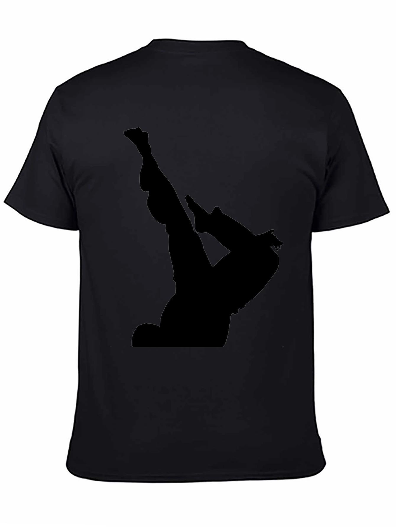 Mens Black T-Shirt with Acrobat Silhouette