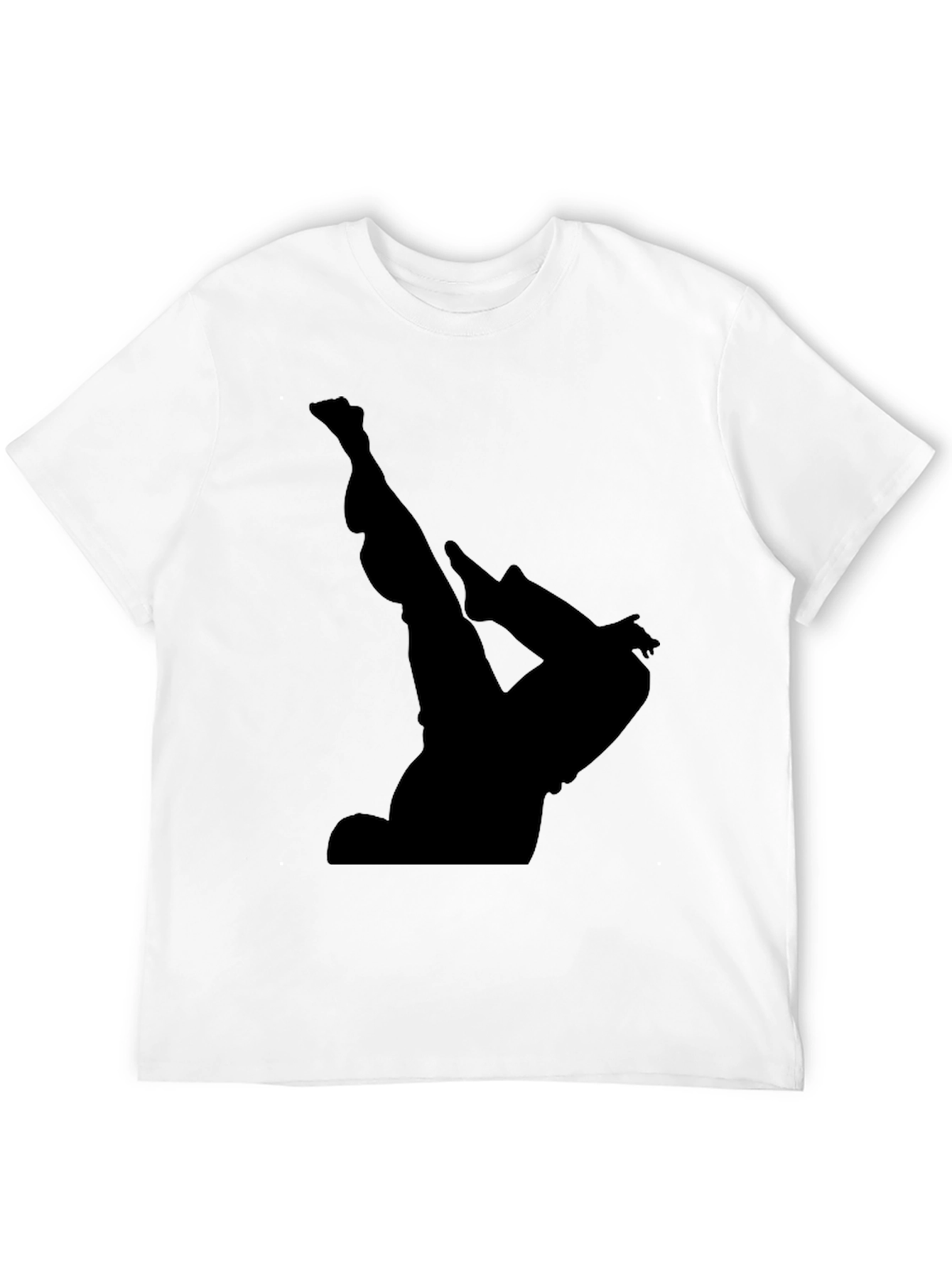 Mens Black T-Shirt with Acrobat Silhouette
