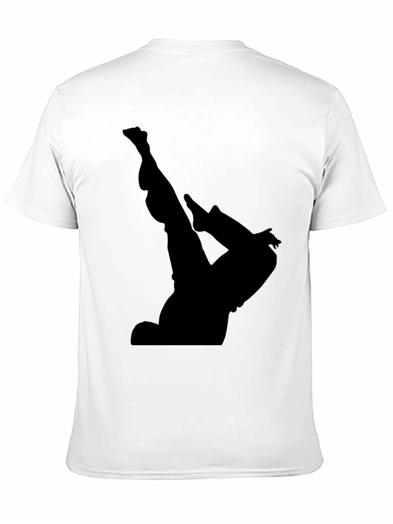 Mens Black T-Shirt with Acrobat Silhouette