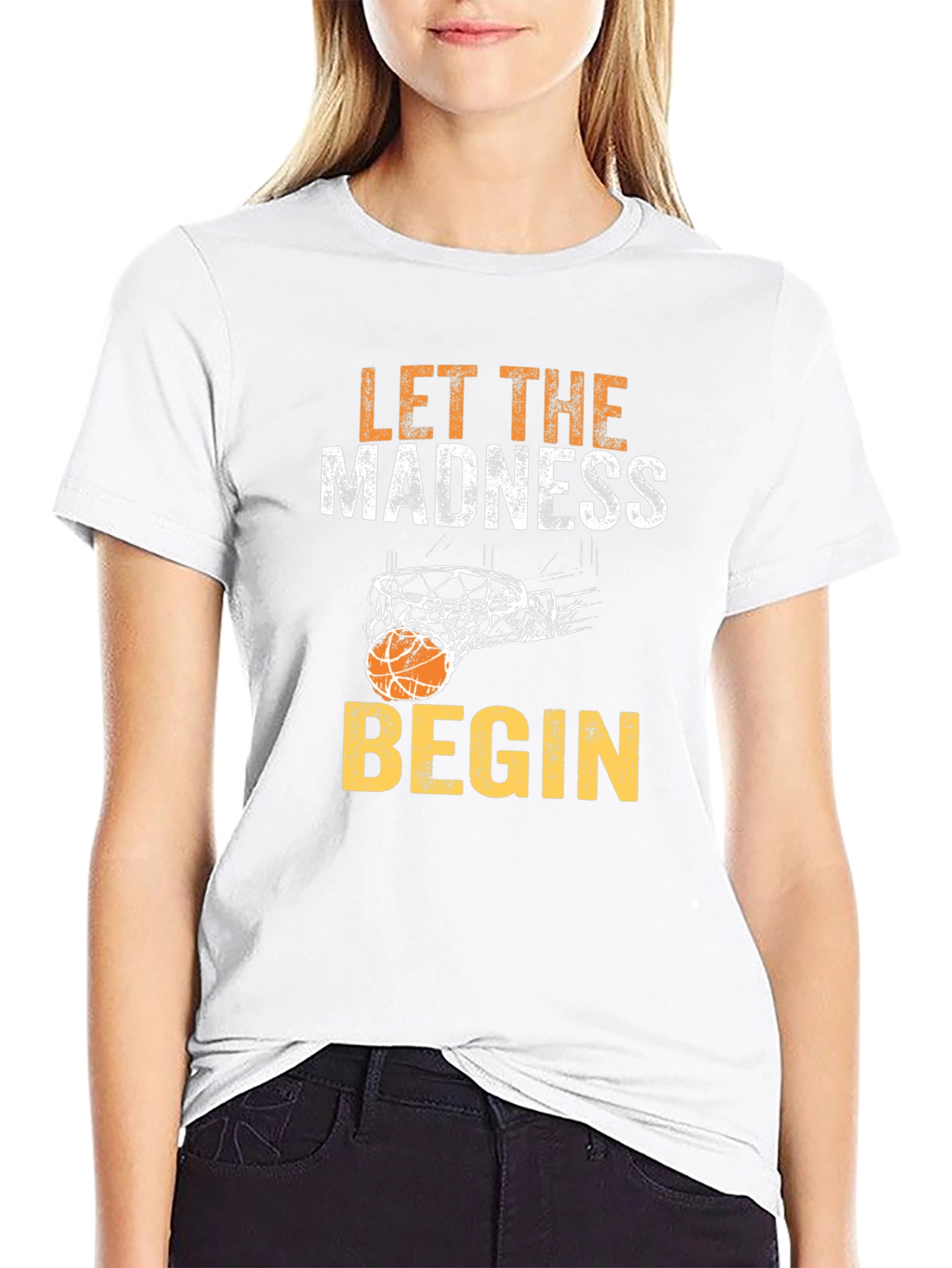 Let the Madness Begin Basketball Graphic T-Shirt