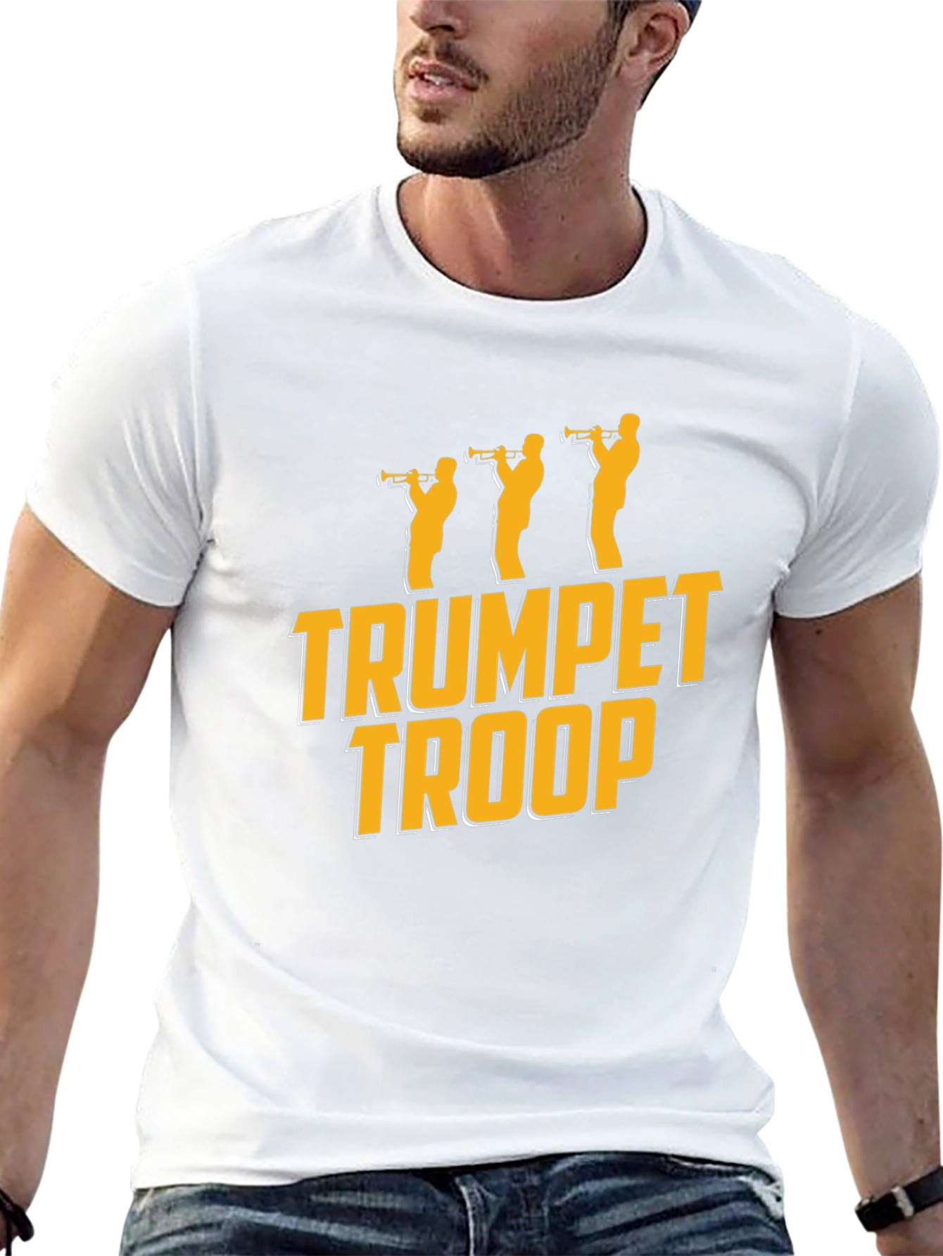 Trumpet Troop Black Graphic T-Shirt