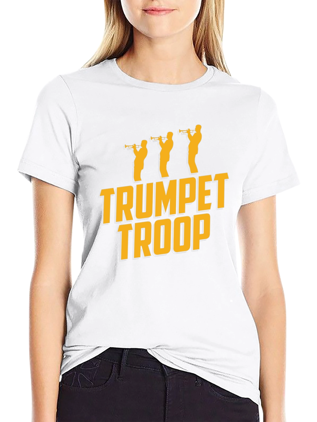 Trumpet Troop Black Graphic T-Shirt
