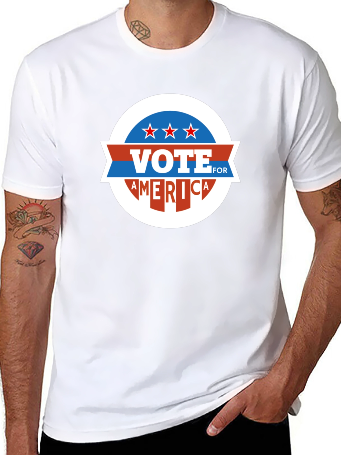 Vote For America Graphic Tee - Patriotic Design