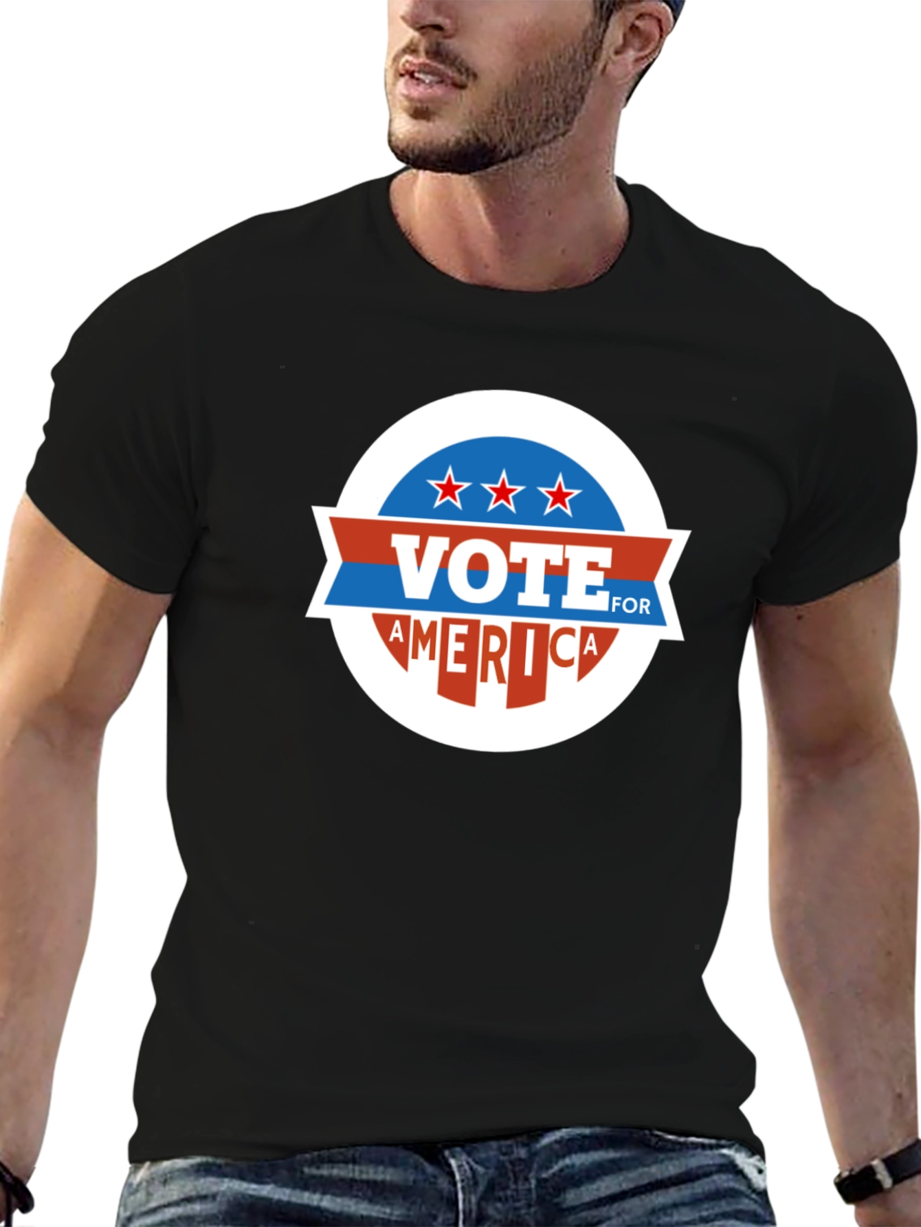 Vote For America Graphic Tee - Patriotic Design