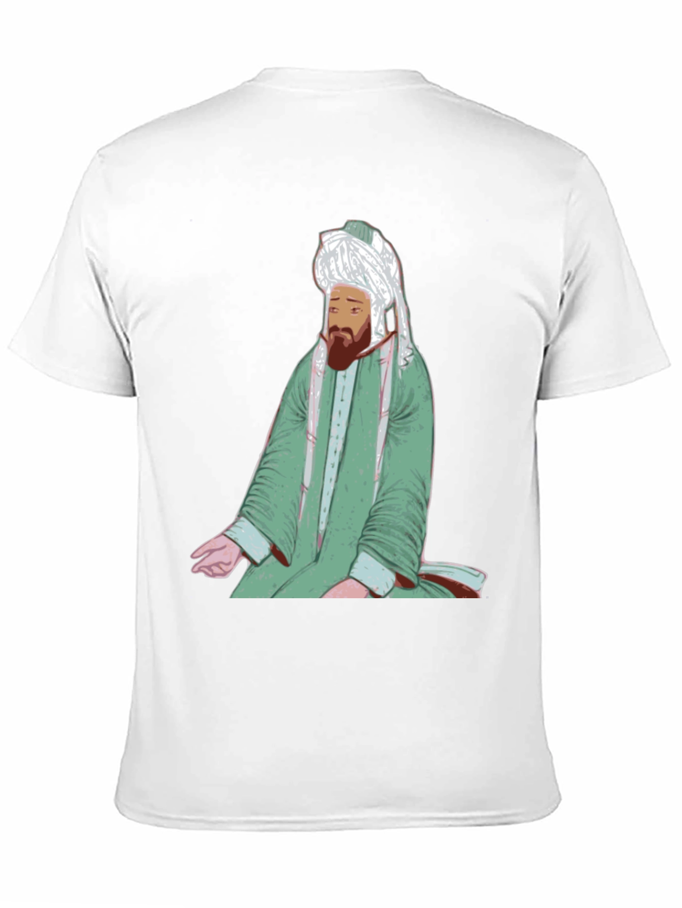 Rumi Portrait Black T-Shirt - Sufi Inspired Design