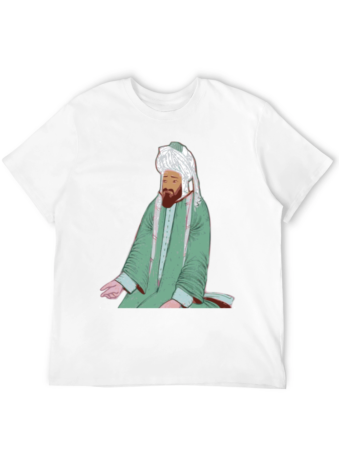 Rumi Portrait Black T-Shirt - Sufi Inspired Design