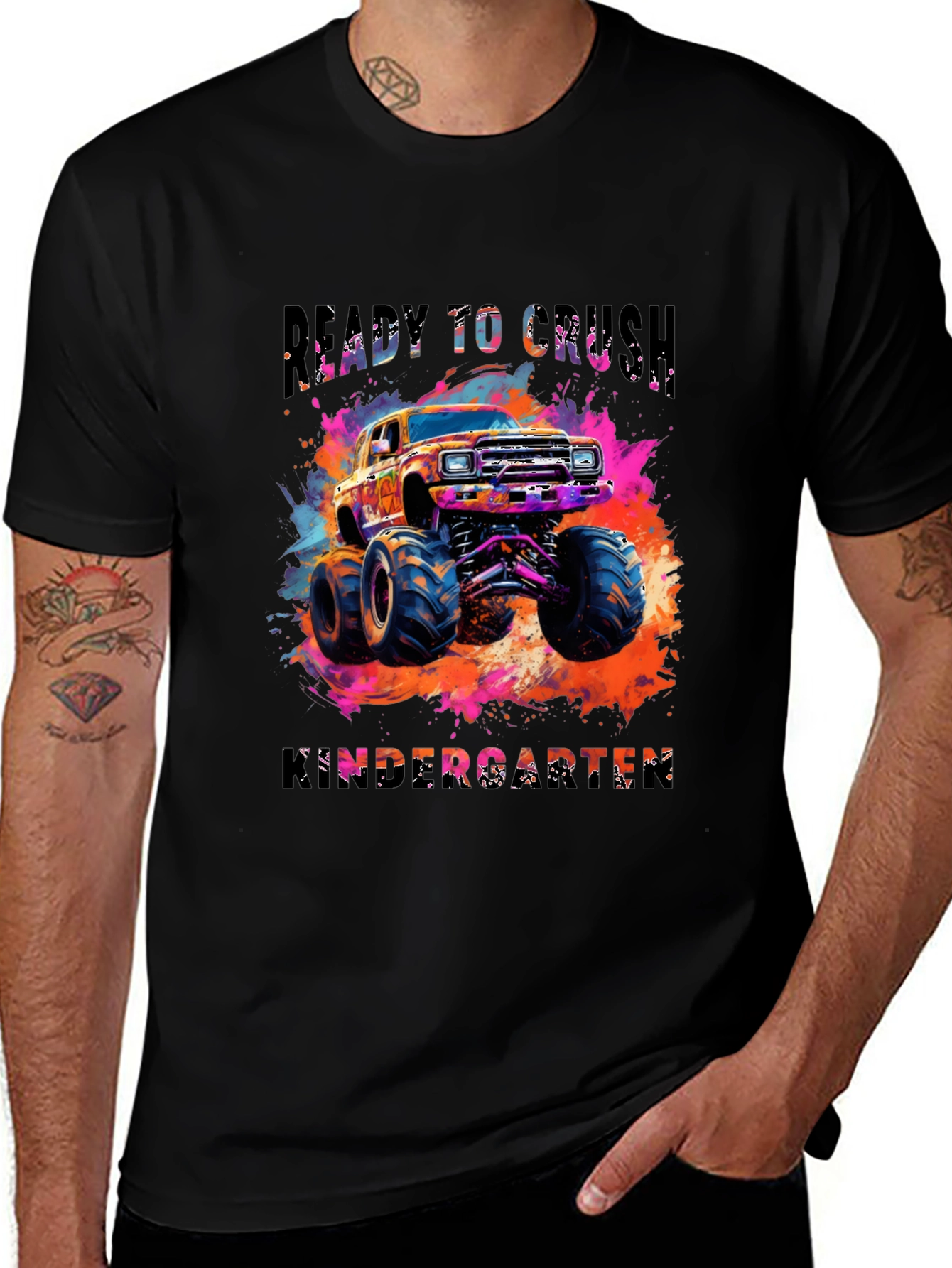 Ready to Crush Kindergarten Monster Truck Tee