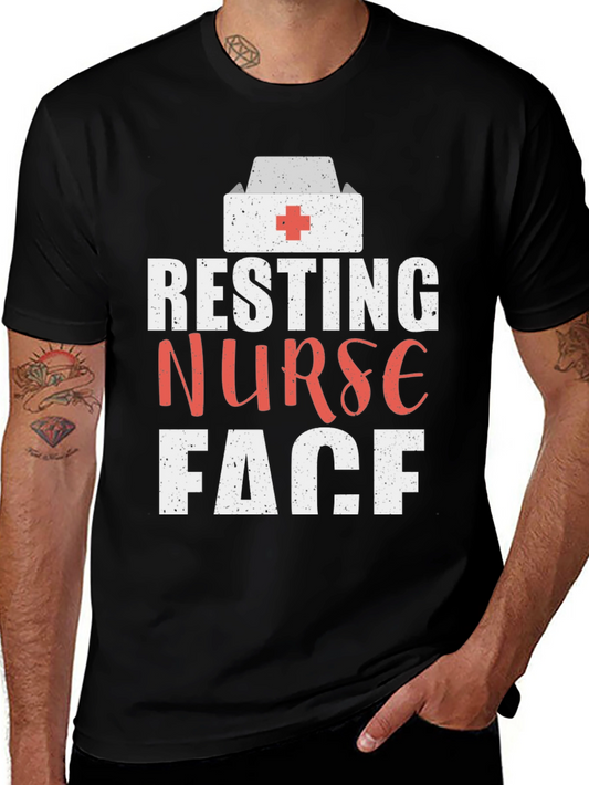 Resting Nurse Face Graphic T-Shirt