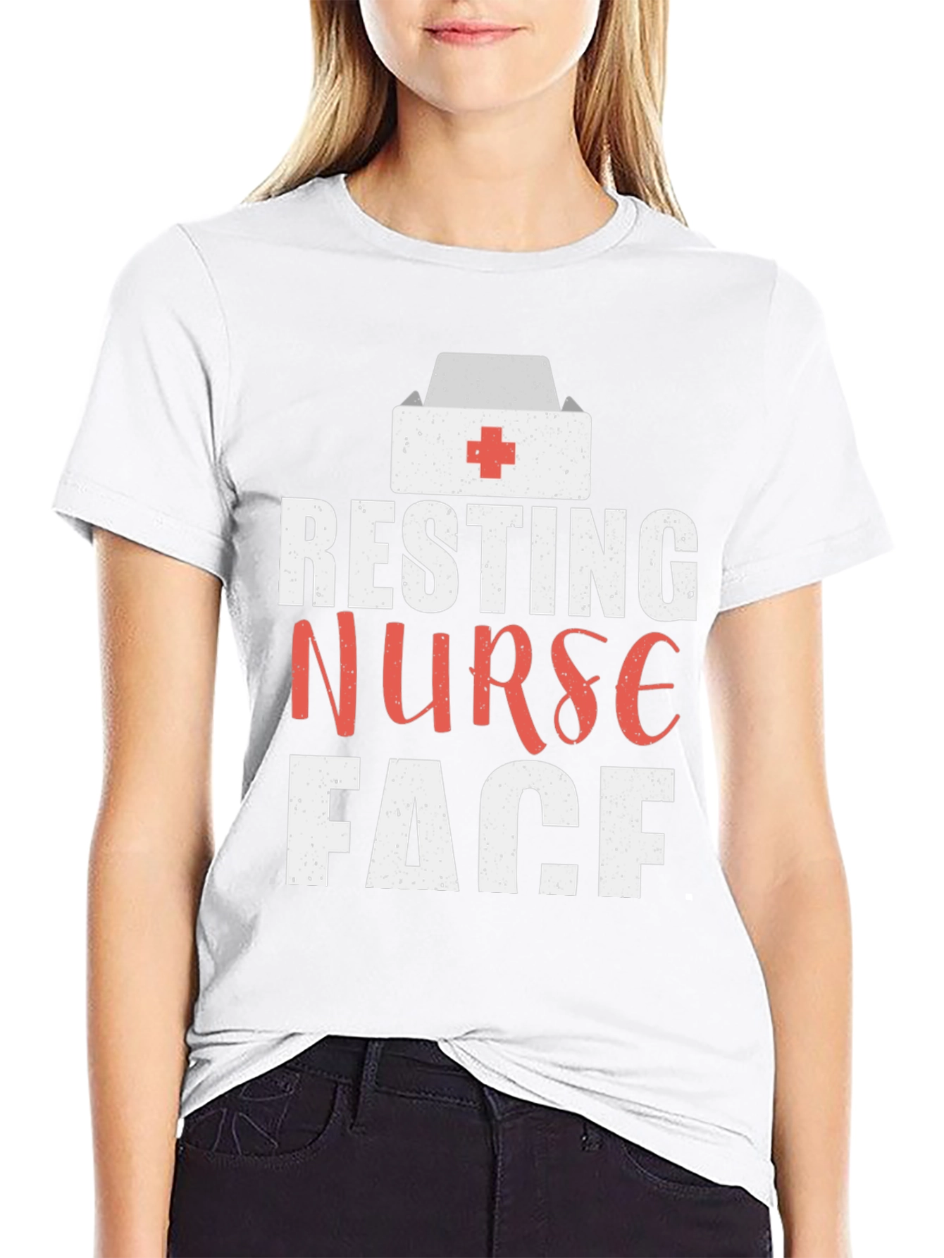 Resting Nurse Face Graphic T-Shirt