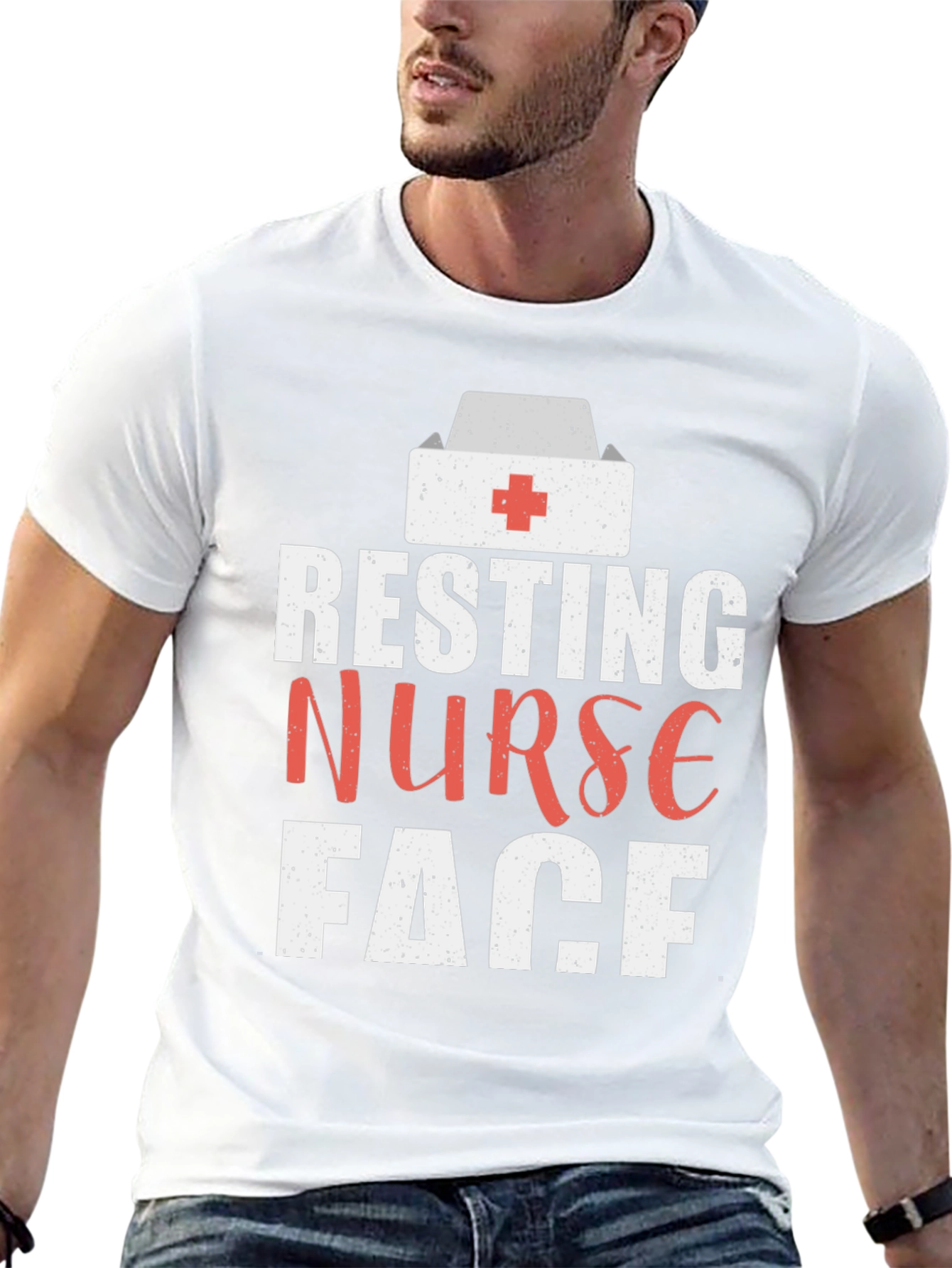 Resting Nurse Face Graphic T-Shirt