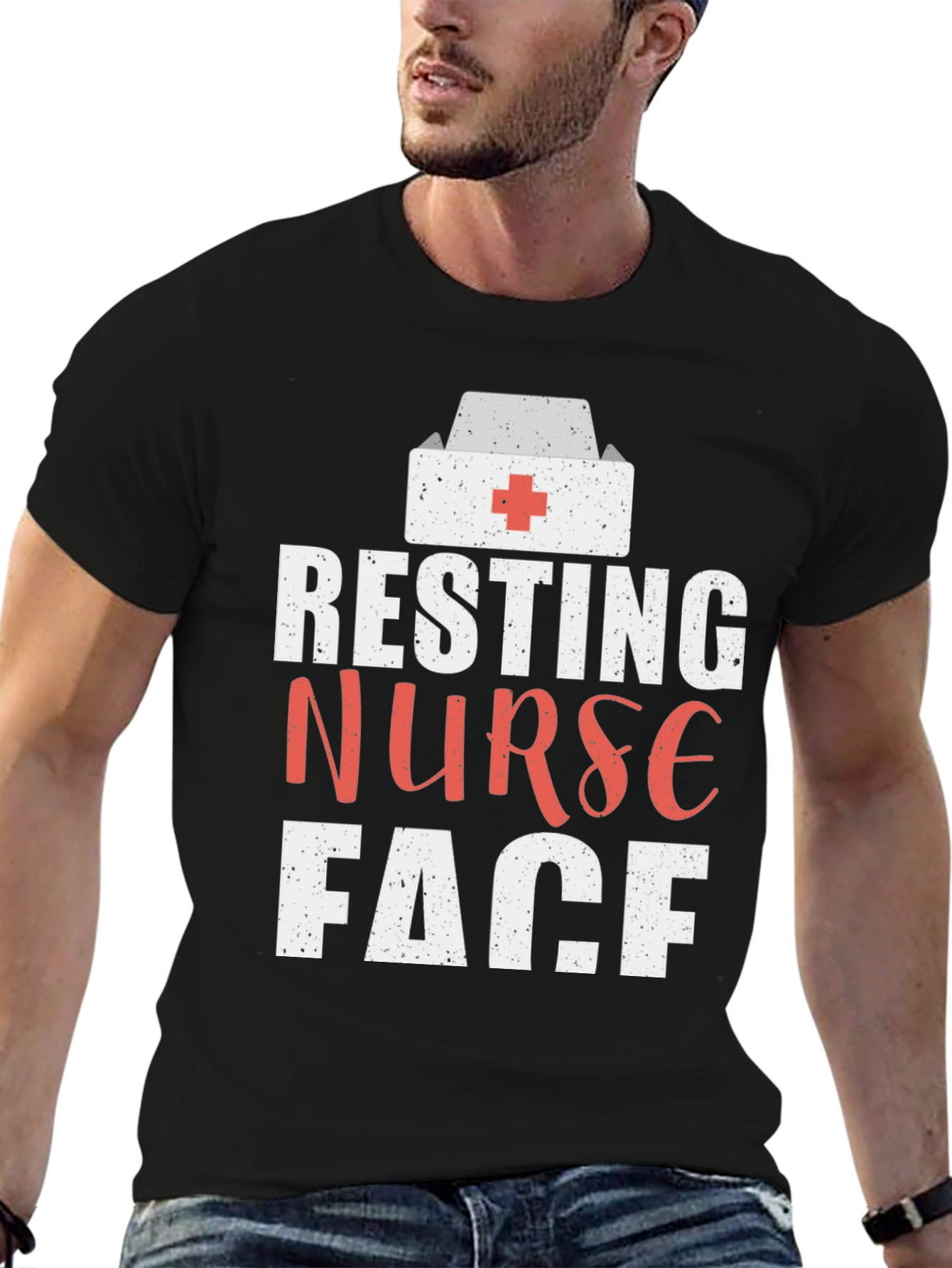 Resting Nurse Face Graphic T-Shirt