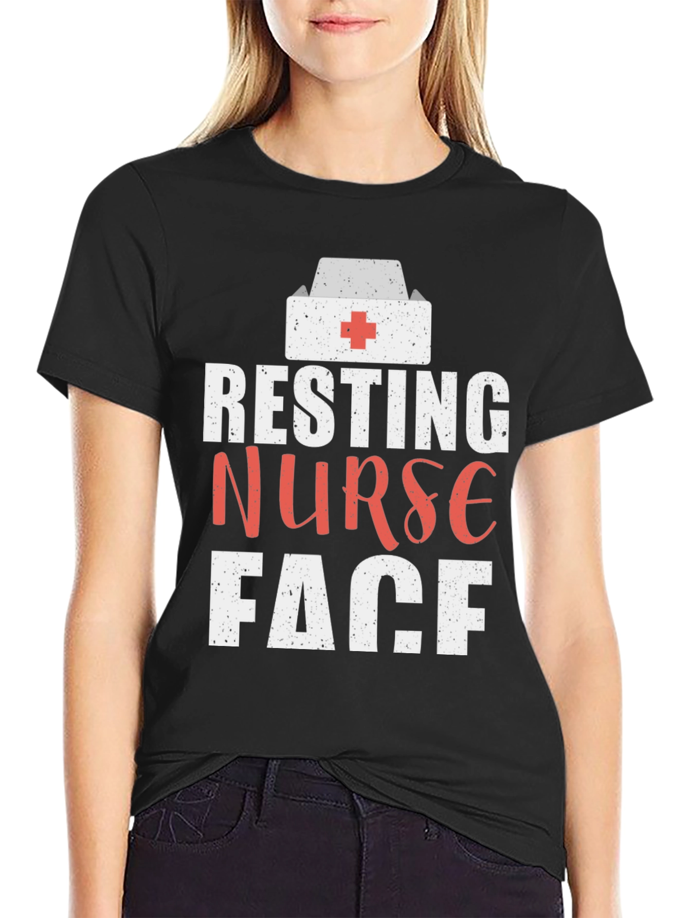 Resting Nurse Face Graphic T-Shirt