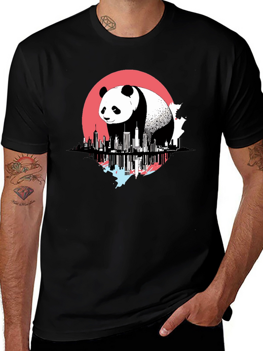 Panda Cityscape Graphic Tee