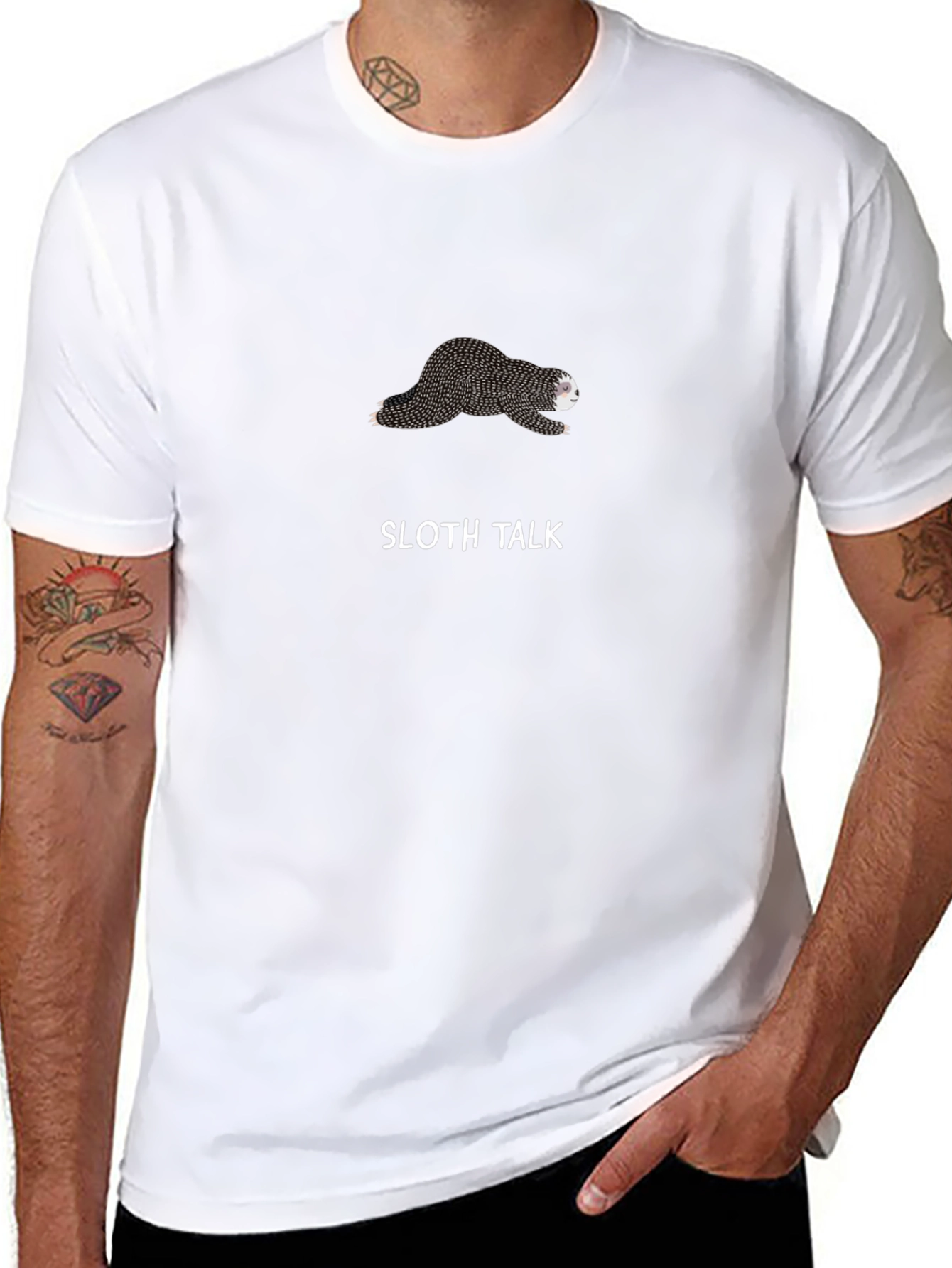 Sloth Talk Graphic T-Shirt - Relaxed Style