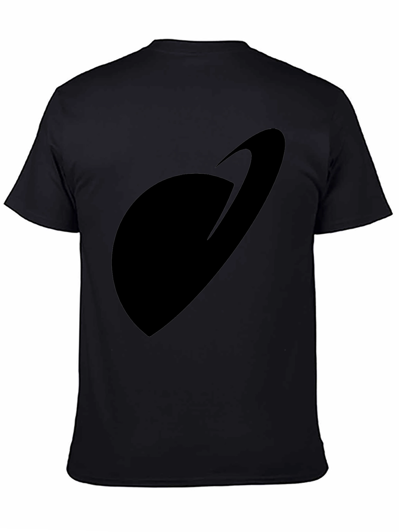 Modern Black Saturn Graphic T-Shirt