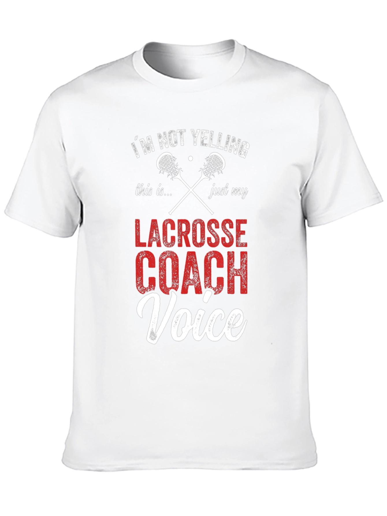 Lacrosse Coach Voice T-Shirt Funny Coaching Tee