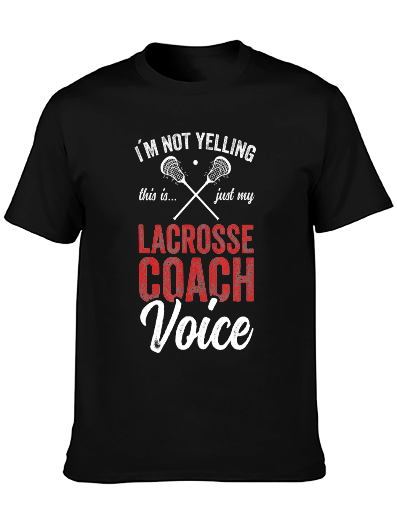 Lacrosse Coach Voice T-Shirt Funny Coaching Tee
