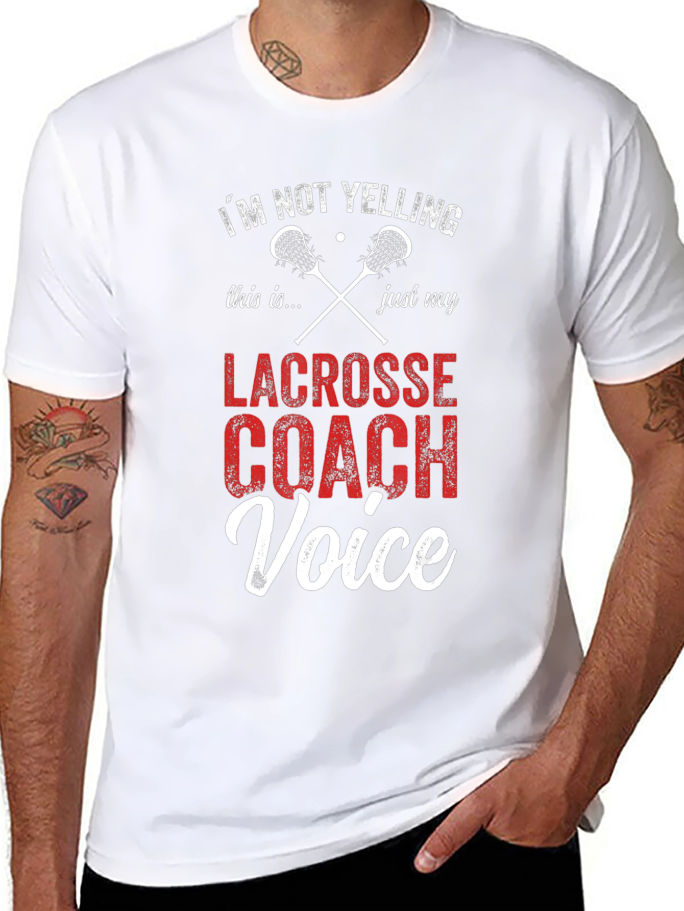Lacrosse Coach Voice T-Shirt Funny Coaching Tee