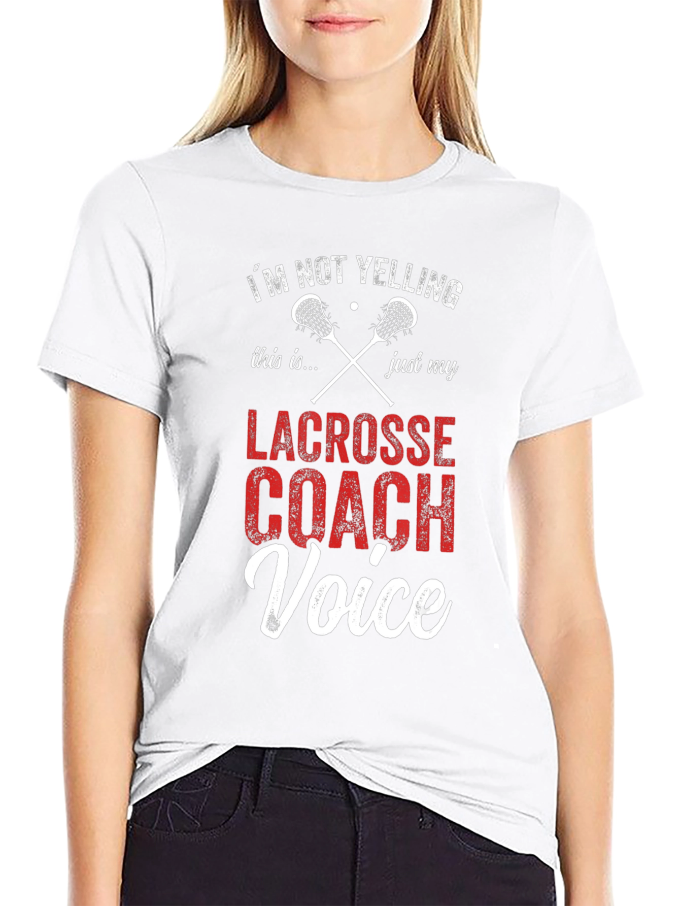 Lacrosse Coach Voice T-Shirt Funny Coaching Tee