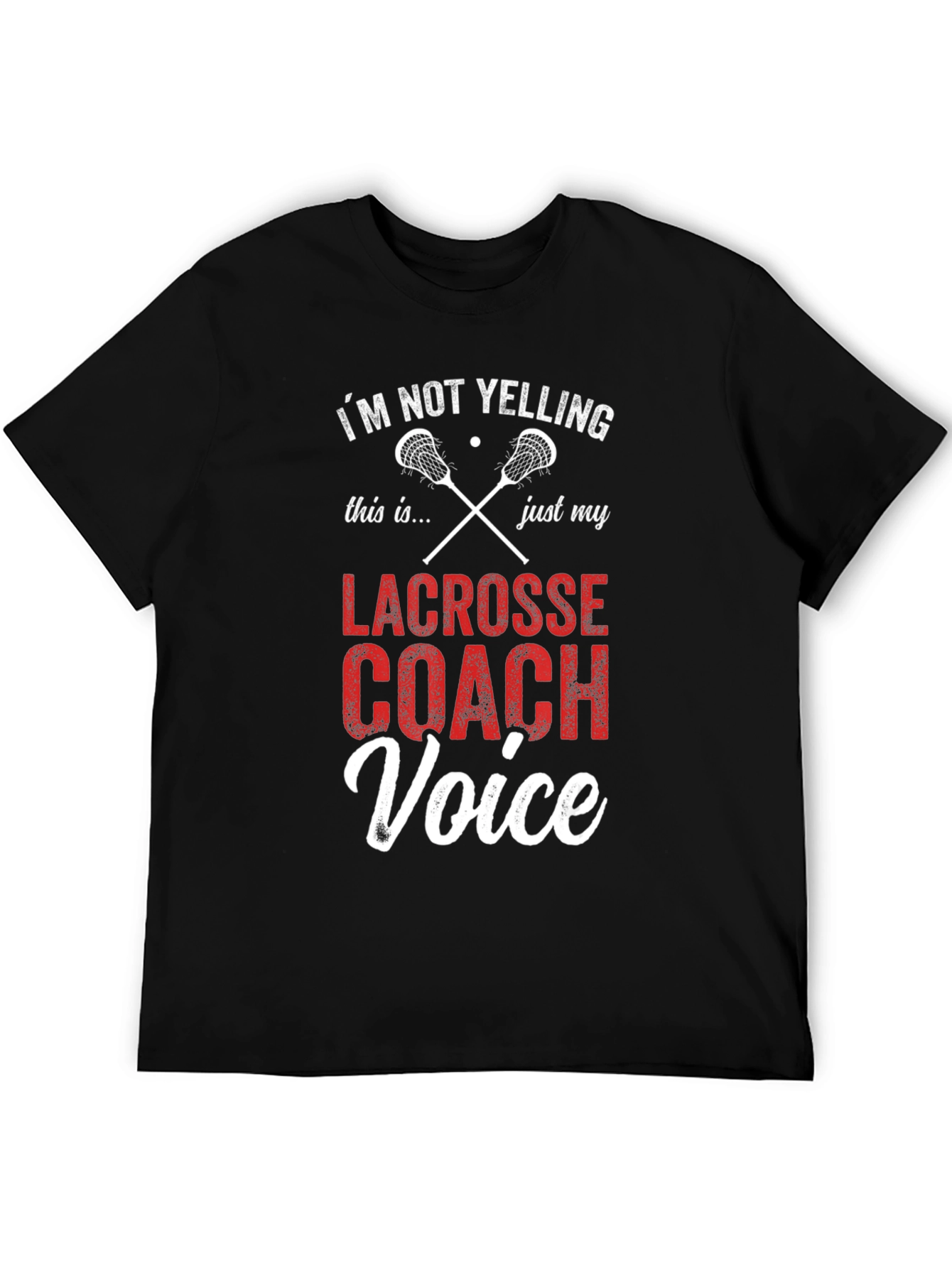Lacrosse Coach Voice T-Shirt Funny Coaching Tee