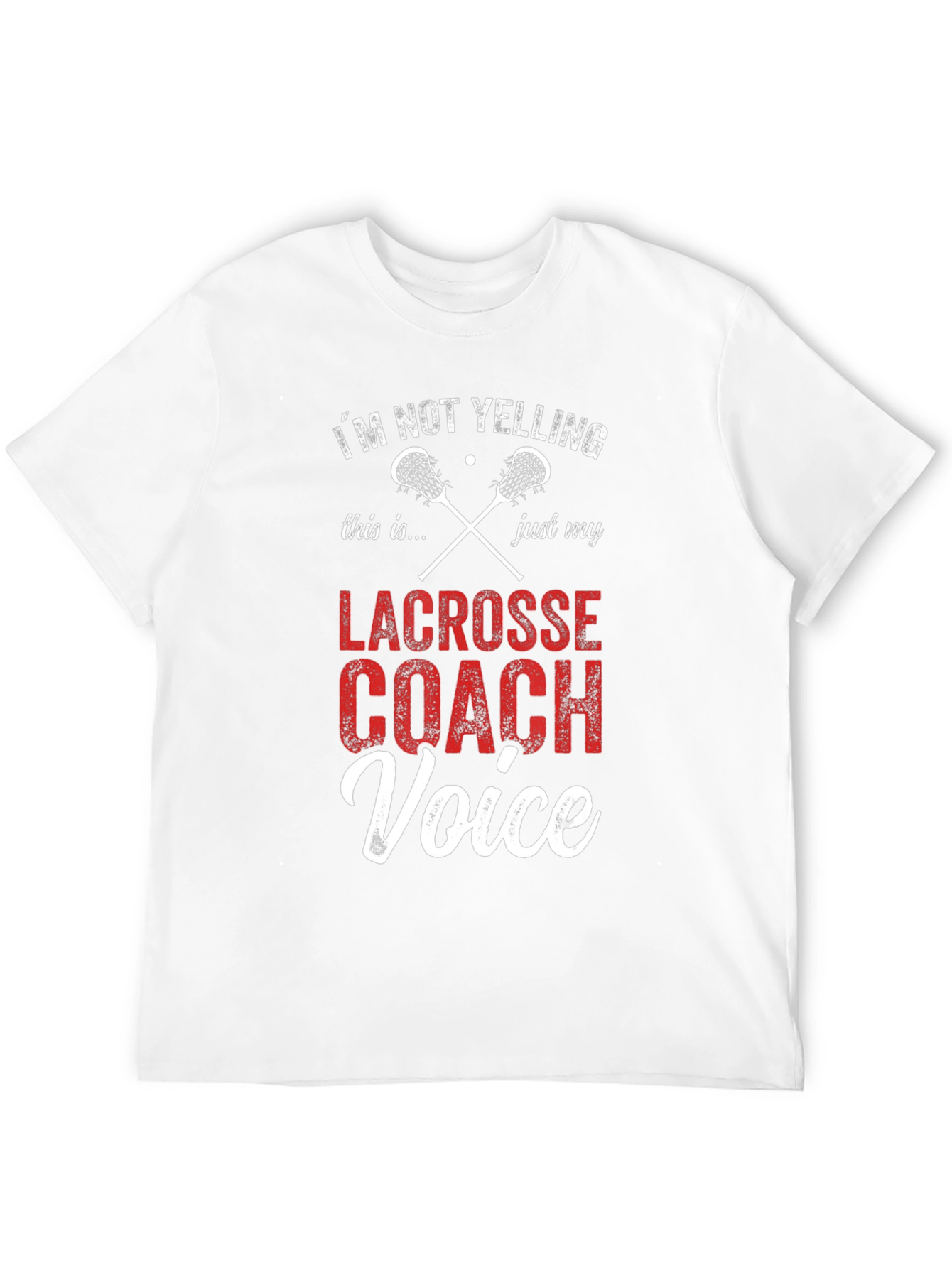 Lacrosse Coach Voice T-Shirt Funny Coaching Tee