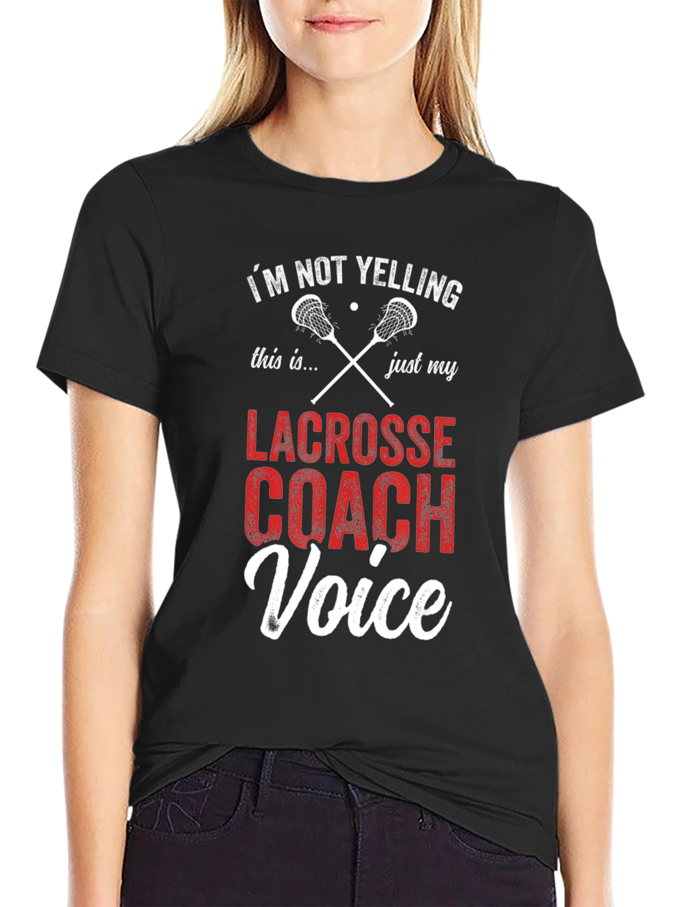 Lacrosse Coach Voice T-Shirt Funny Coaching Tee