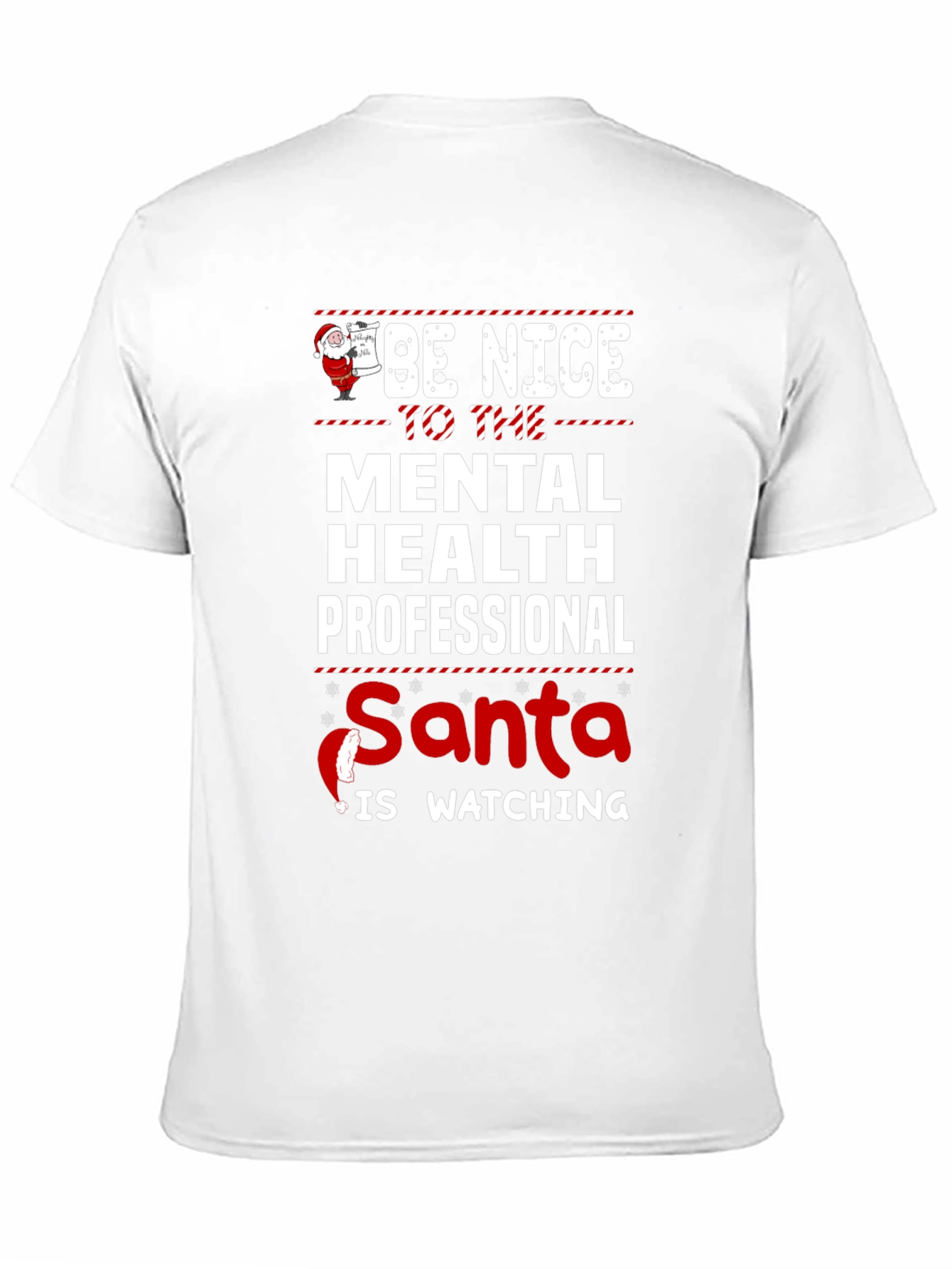 Funny Mental Health Professional Santa Christmas T-Shirt
