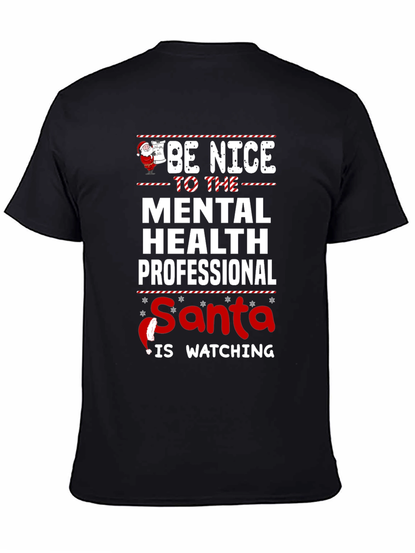 Funny Mental Health Professional Santa Christmas T-Shirt