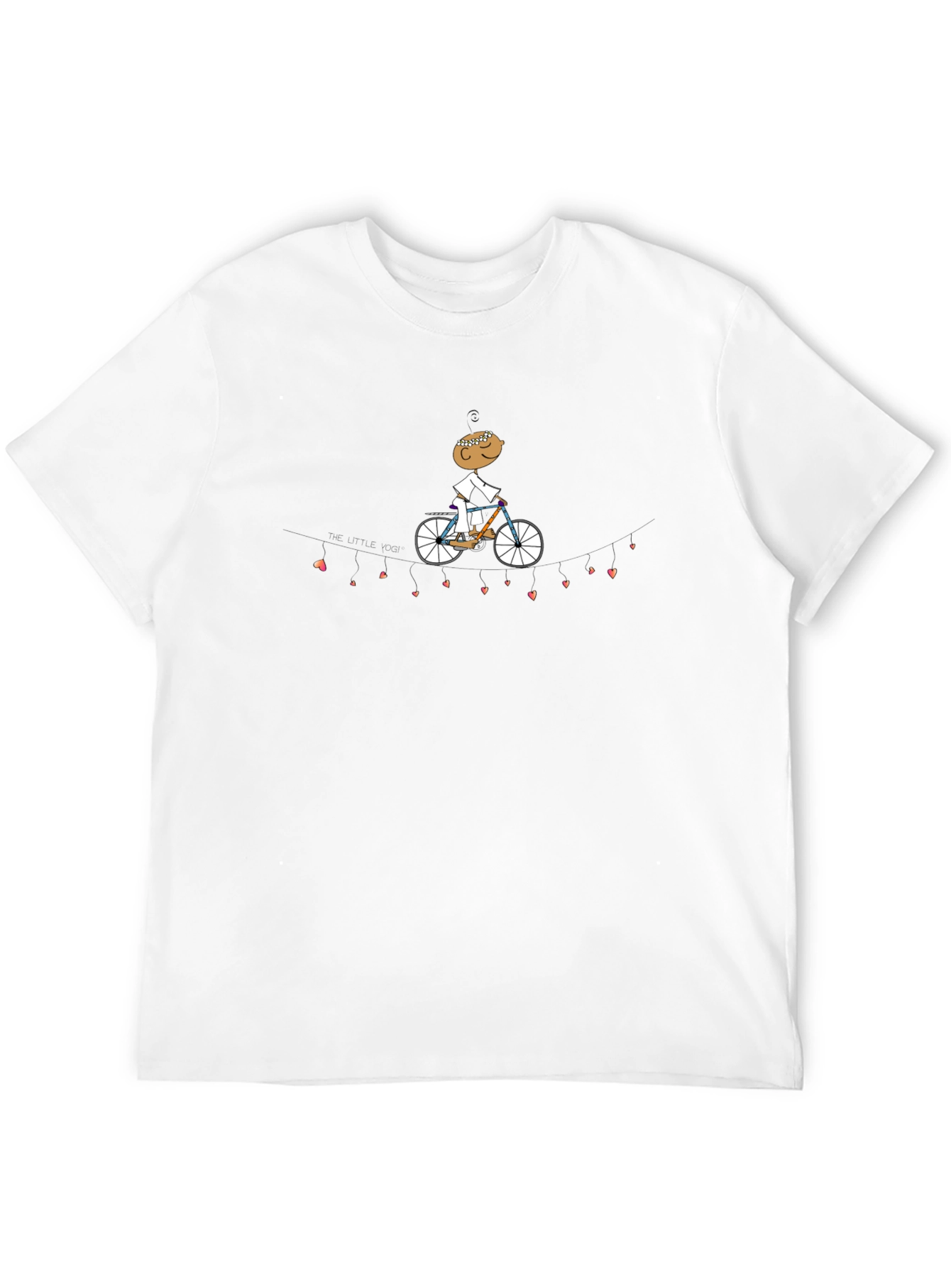 Heart String Cyclist Graphic Tee - Black
