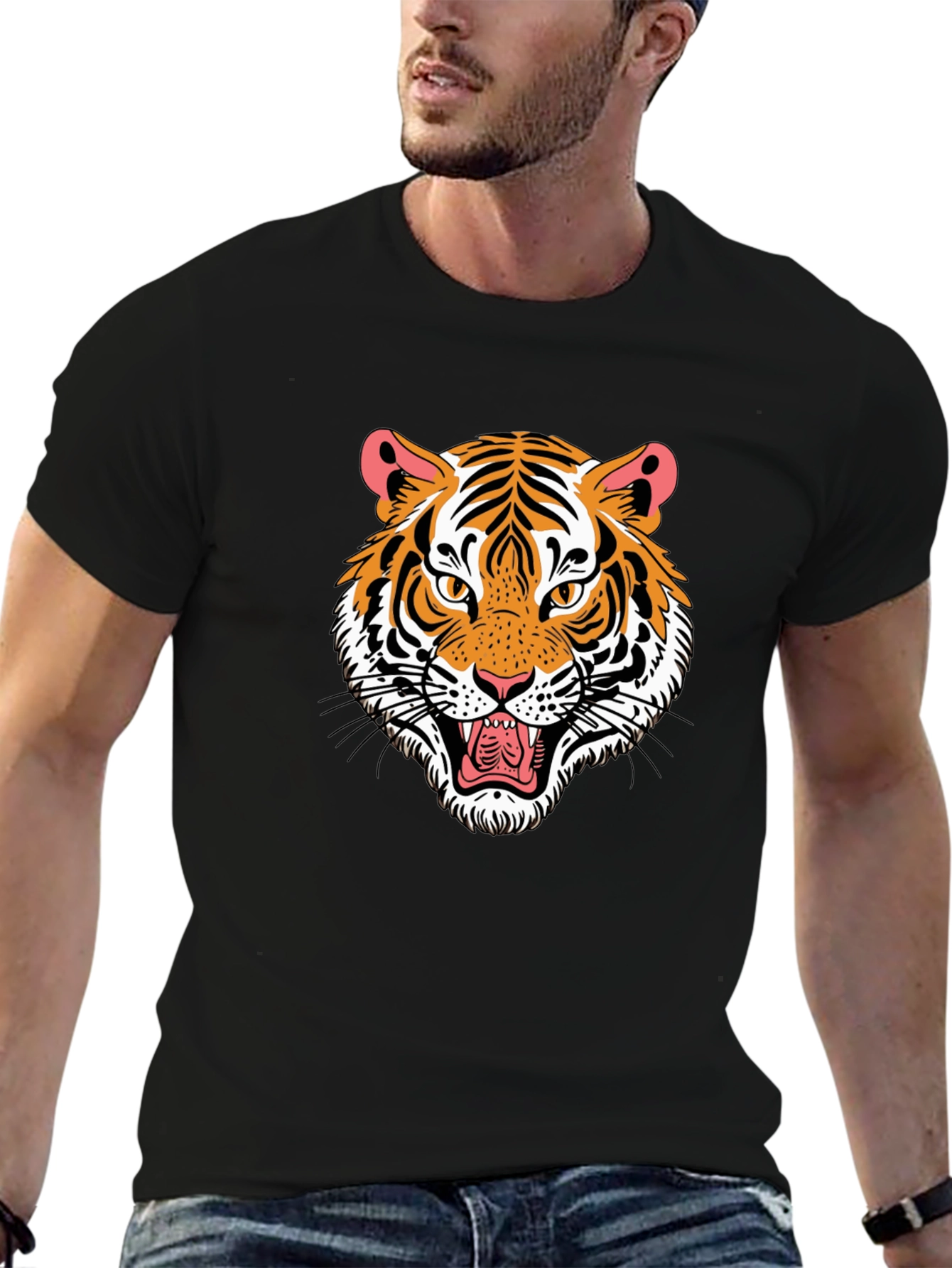 Tiger Graphic Black T-Shirt