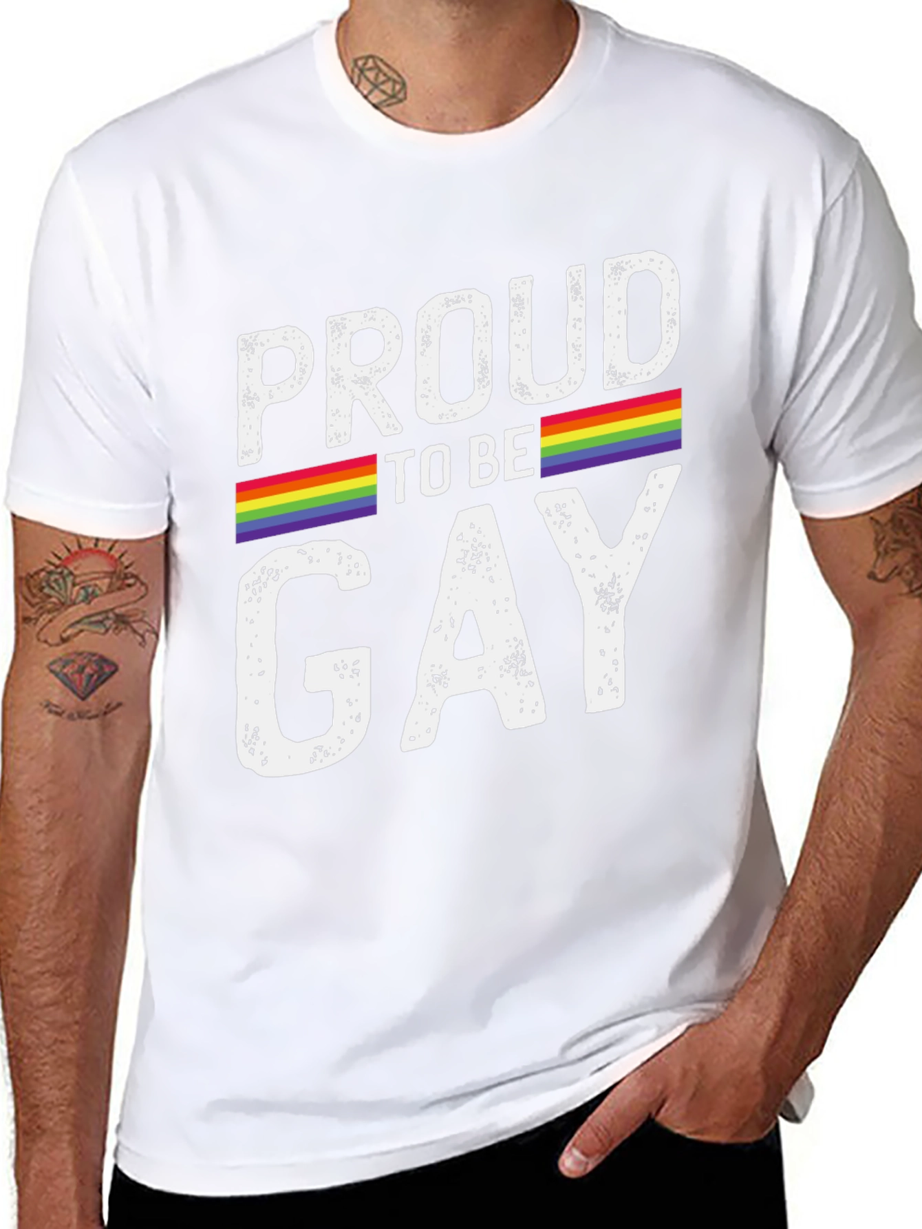 Proud to be Gay T-Shirt - Rainbow Pride