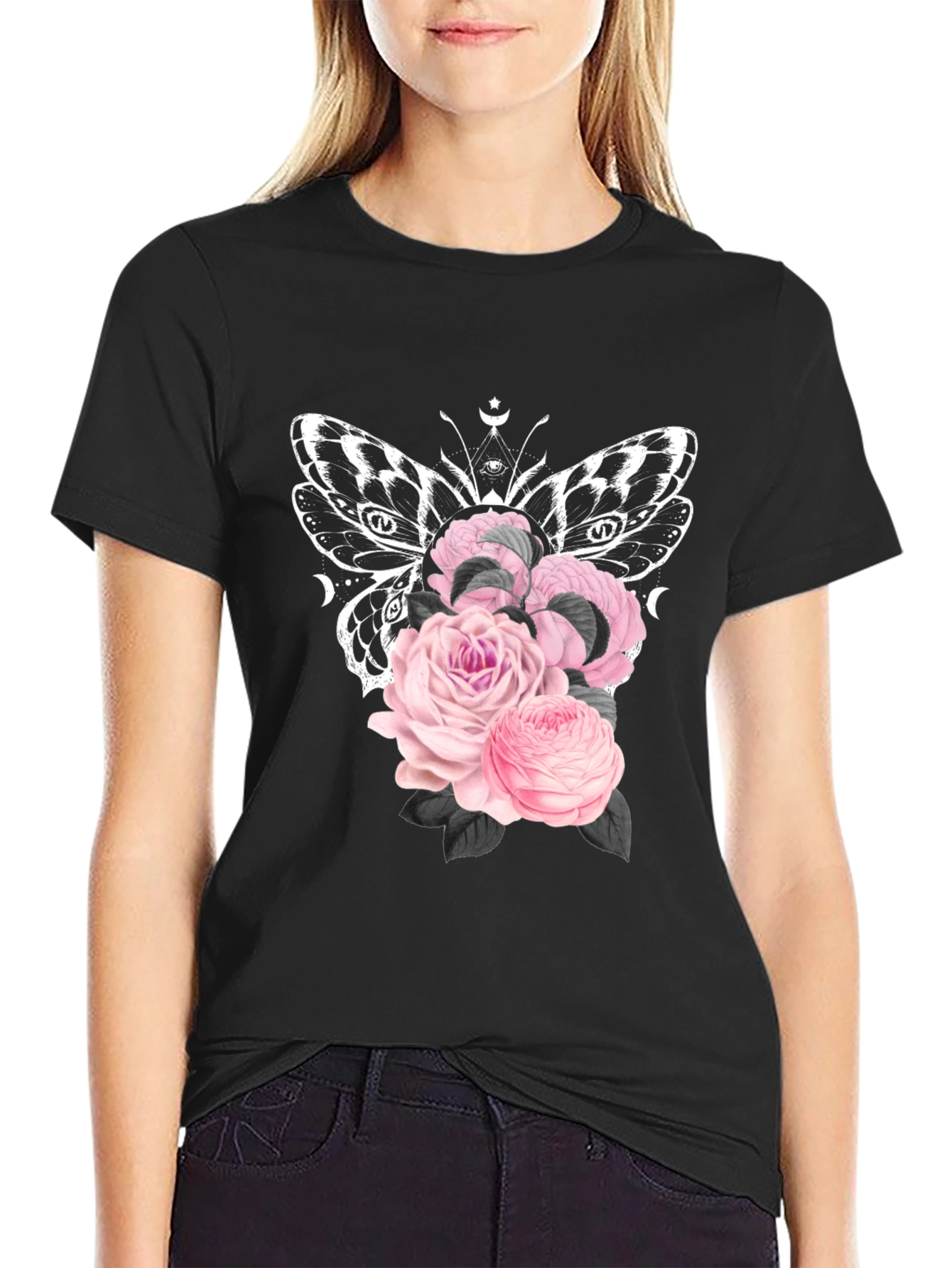 Butterfly Roses Graphic Tee