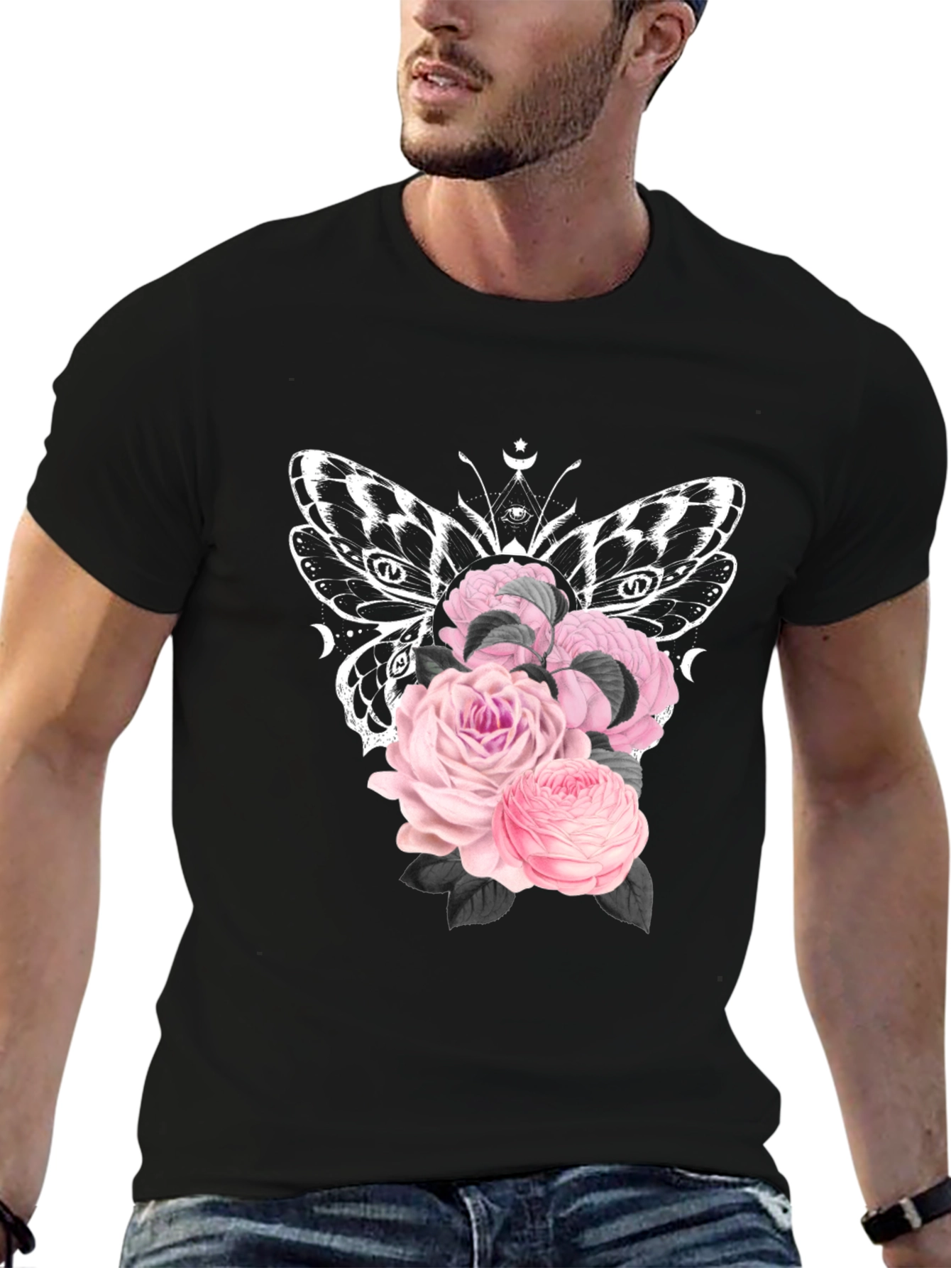 Butterfly Roses Graphic Tee