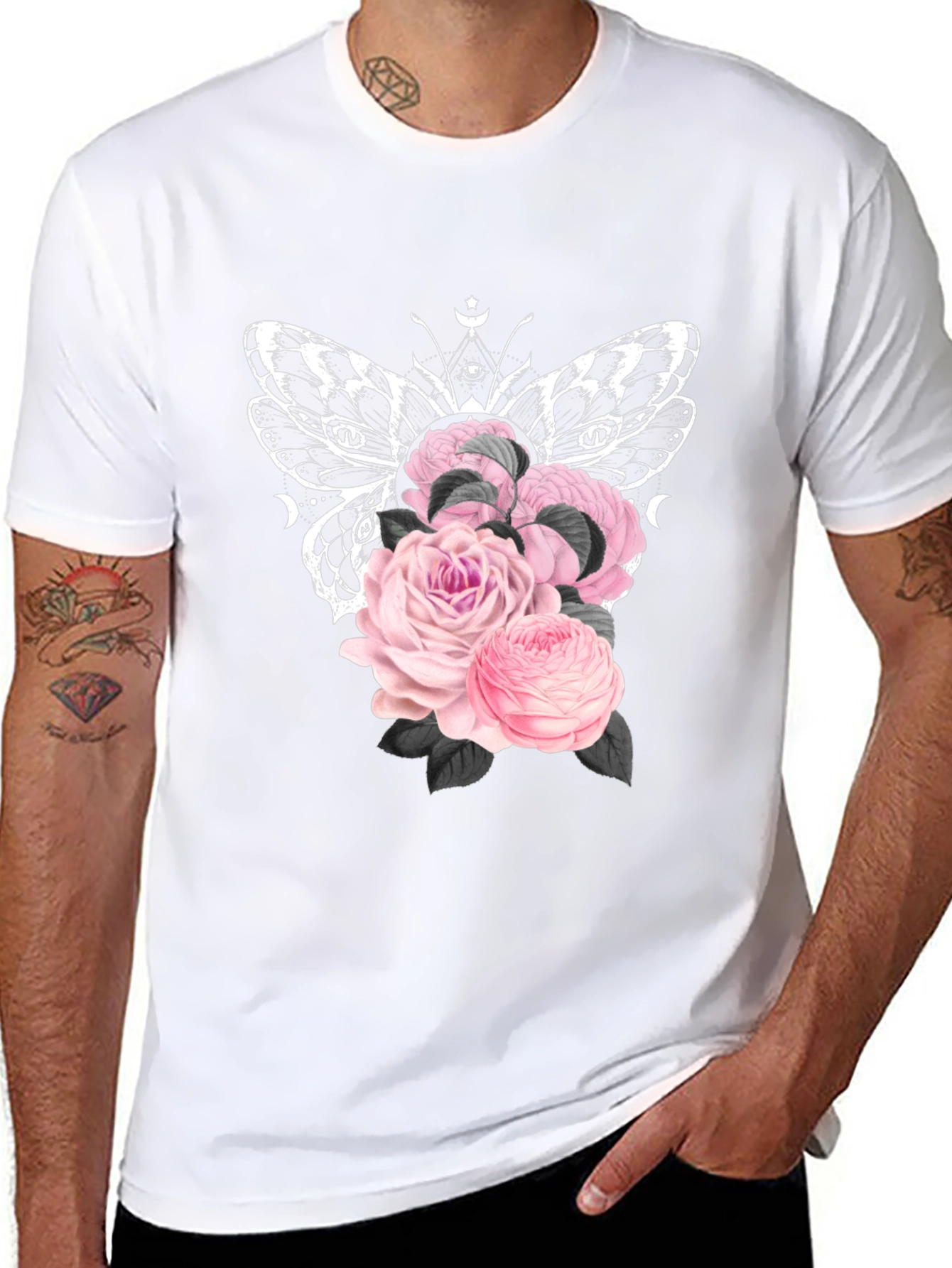 Butterfly Roses Graphic Tee