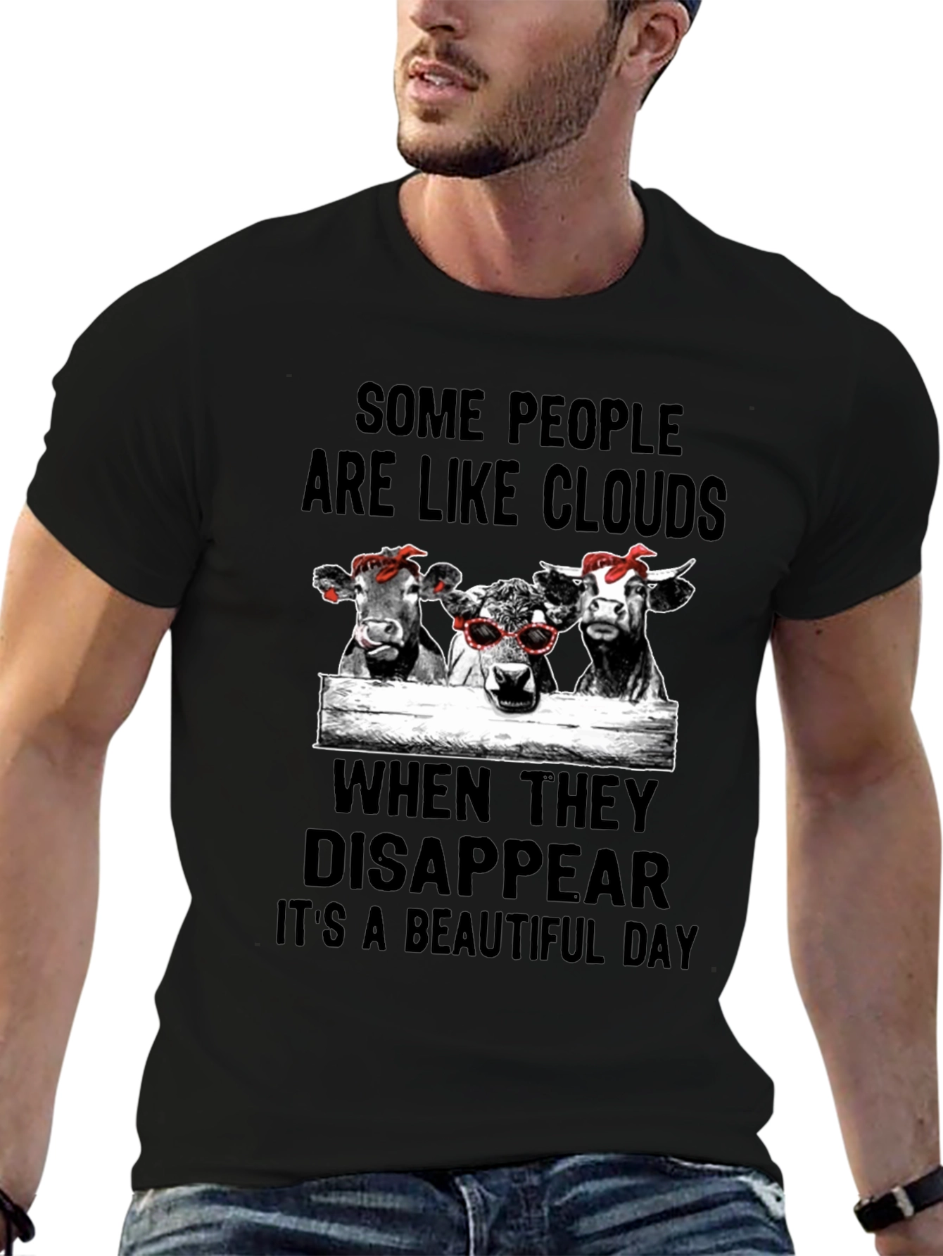 Cows Like Clouds Funny Graphic Tee