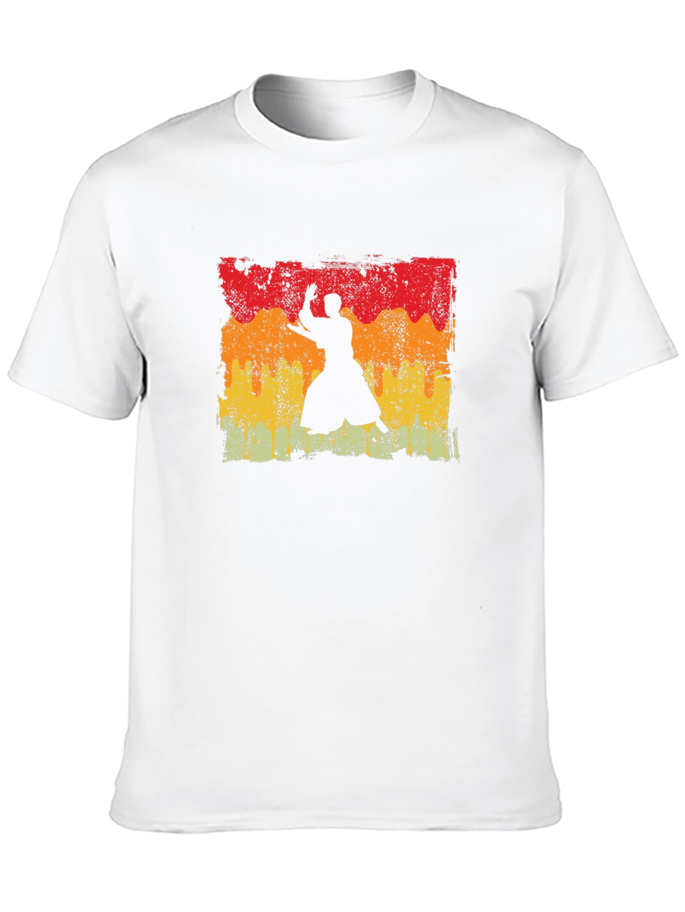 Retro Aikido Martial Arts Silhouette T-Shirt