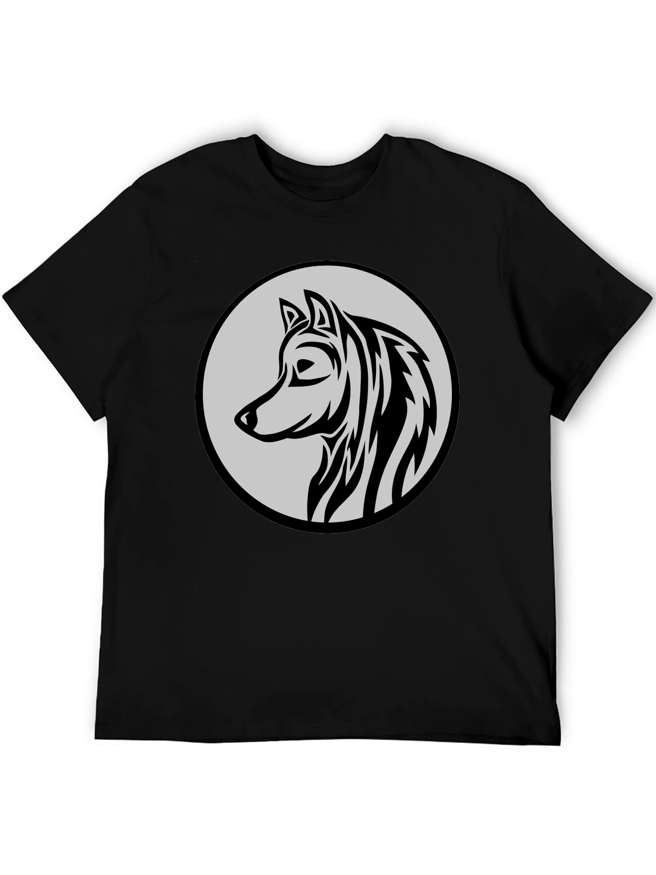 Black Wolf Graphic Tee - Stylish Menswear