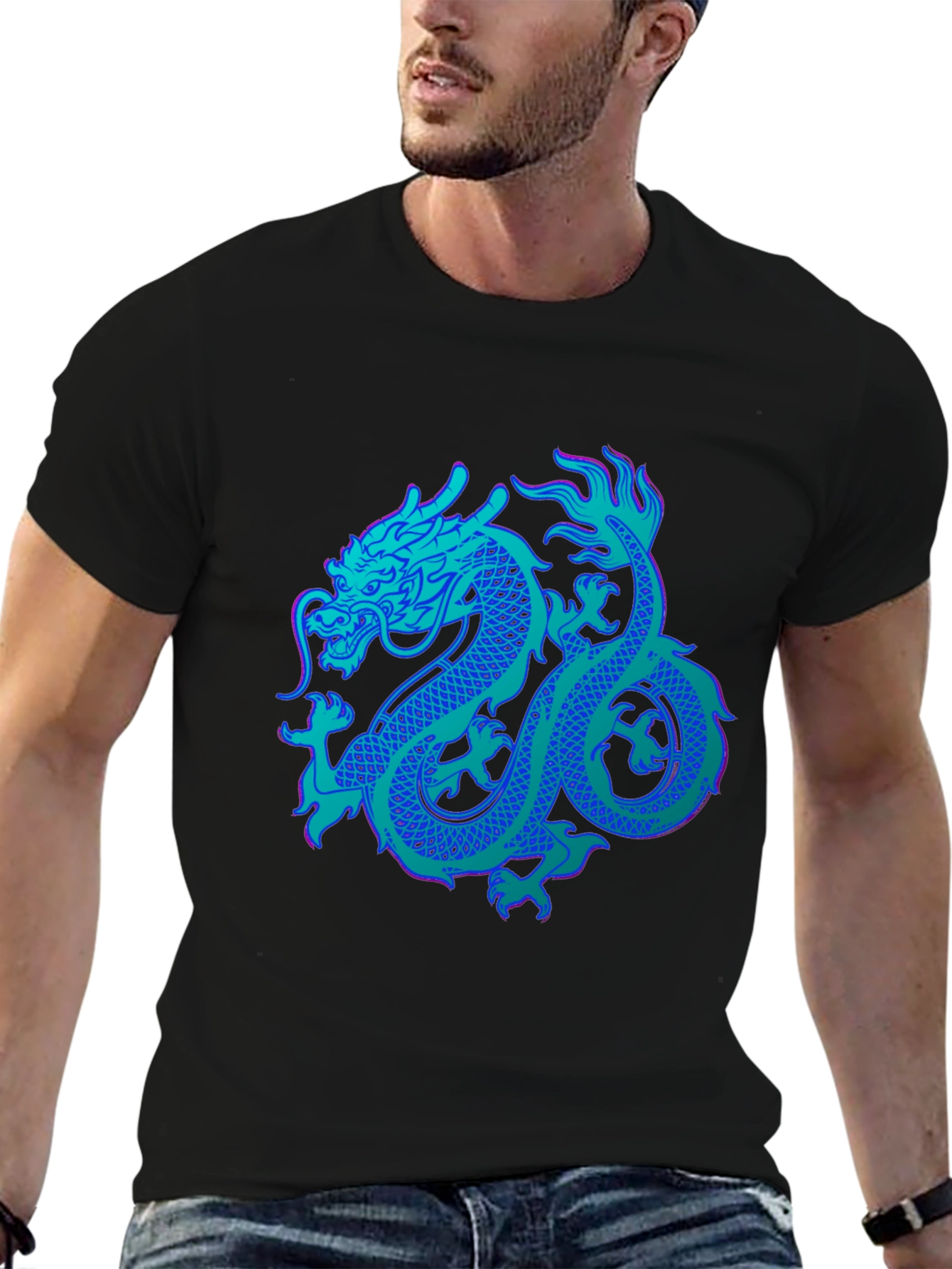 Dragon Graphic Tee - Bold Black Shirt