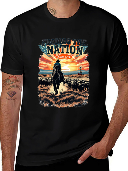 Feeding the Nation Black Graphic T-Shirt