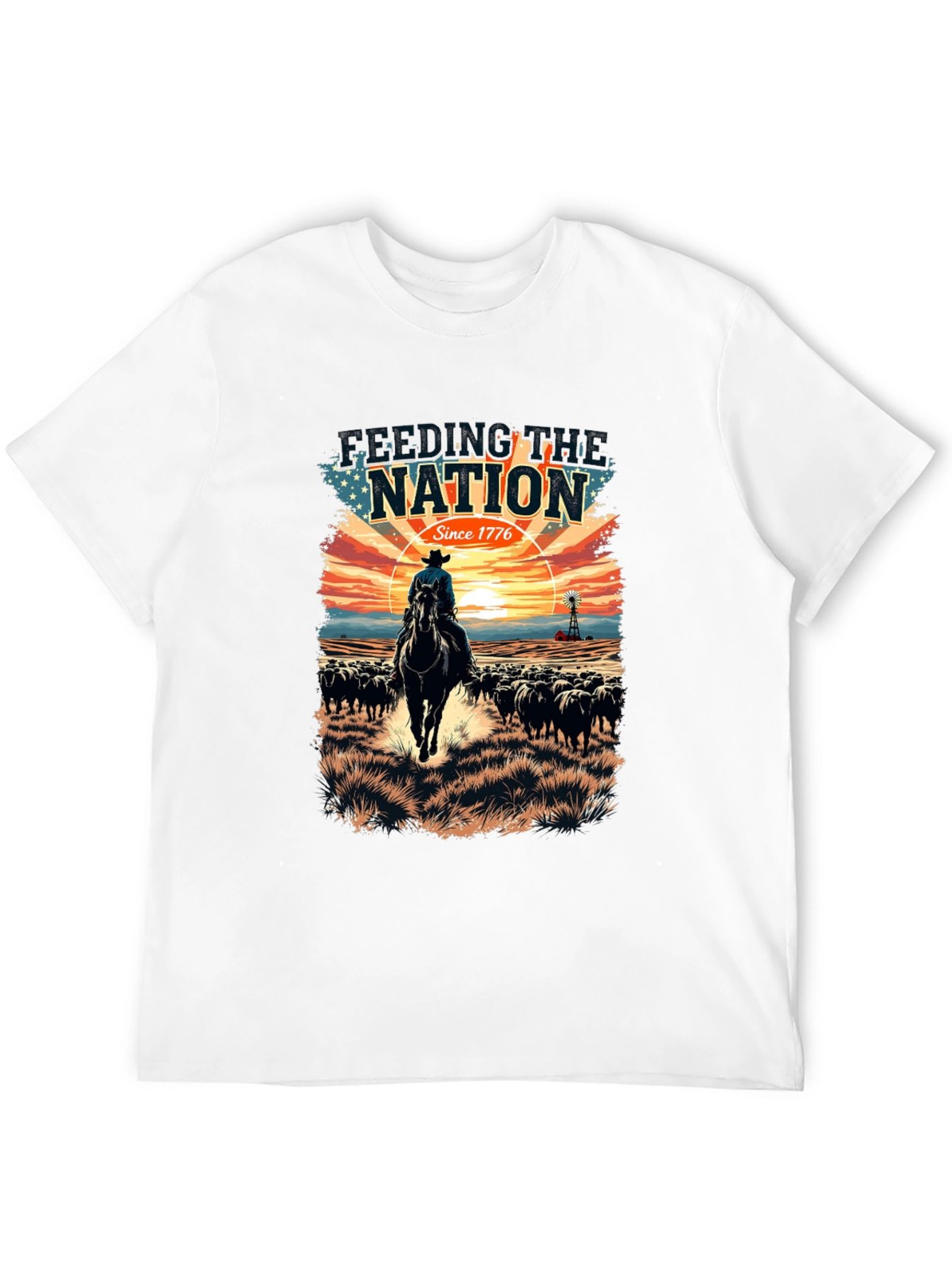 Feeding the Nation Black Graphic T-Shirt