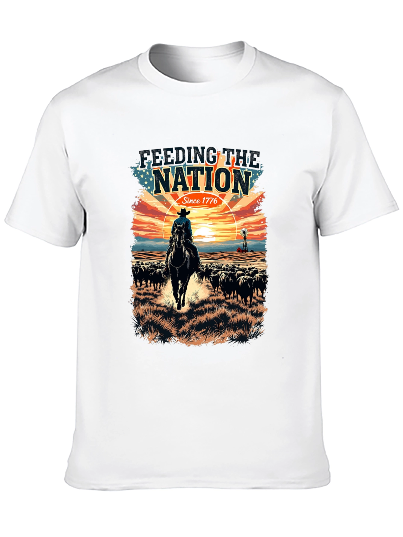 Feeding the Nation Black Graphic T-Shirt