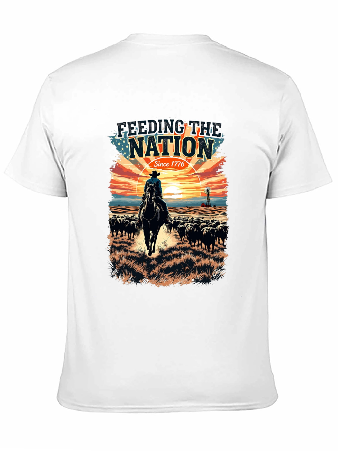 Feeding the Nation Black Graphic T-Shirt