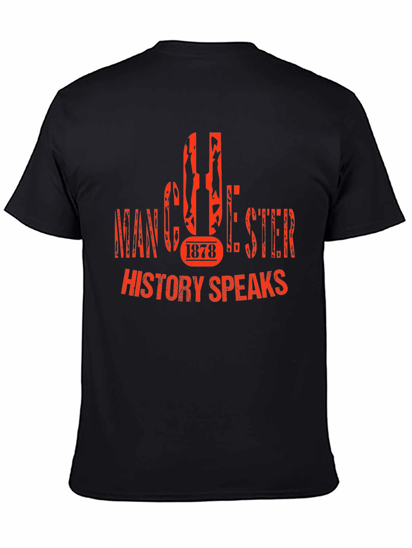Manchester 1878 History Speaks Black T-Shirt