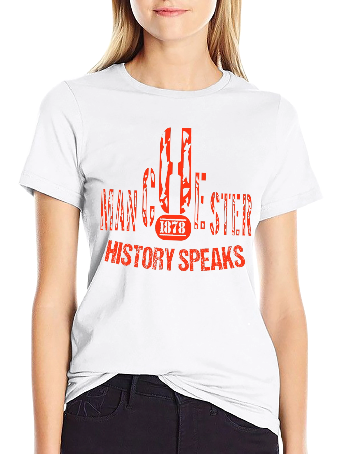 Manchester 1878 History Speaks Black T-Shirt