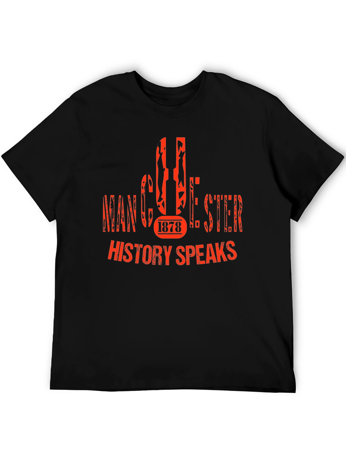 Manchester 1878 History Speaks Black T-Shirt