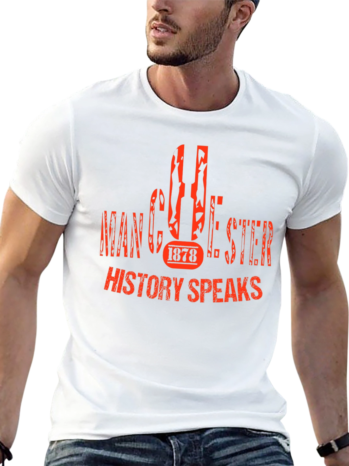 Manchester 1878 History Speaks Black T-Shirt