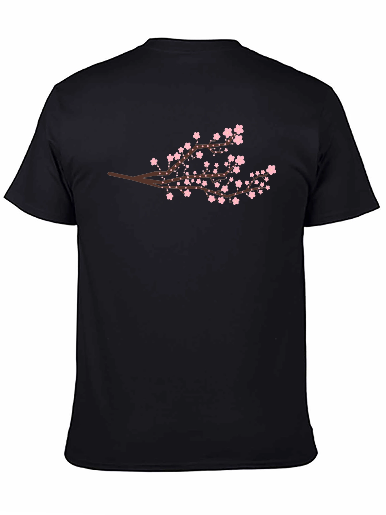 Cherry Blossom Branch Graphic Tee - Black